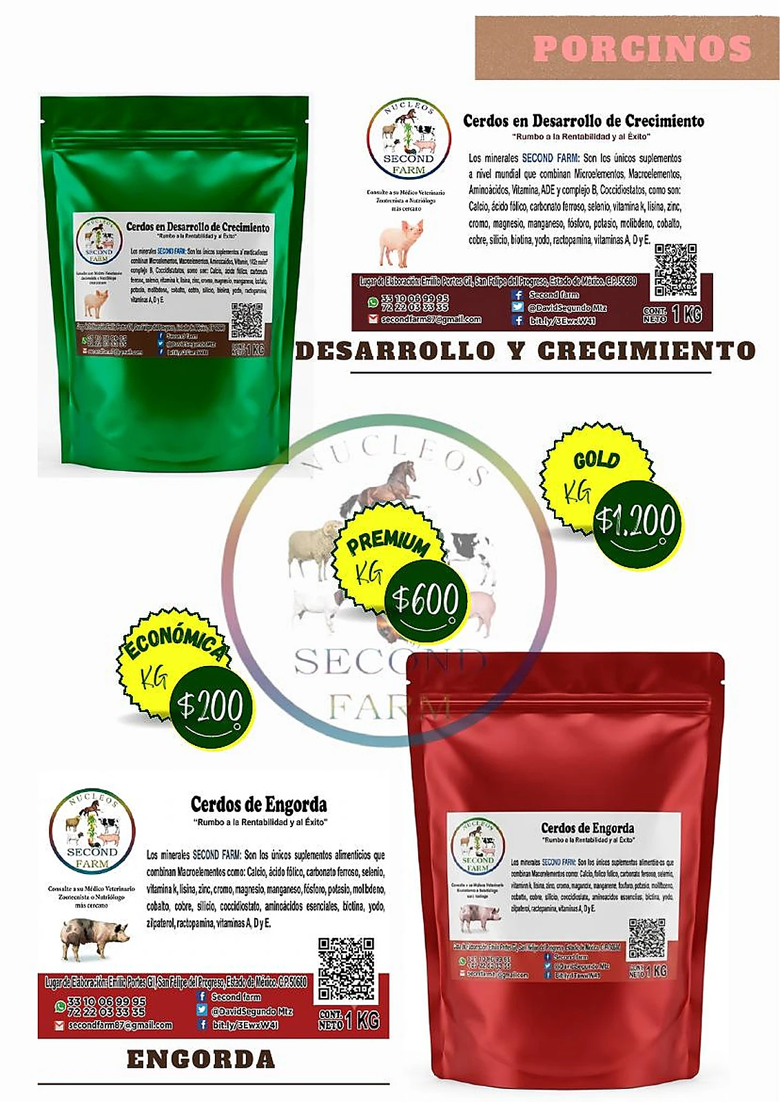 Desarrollo, Crecimiento y Engorda